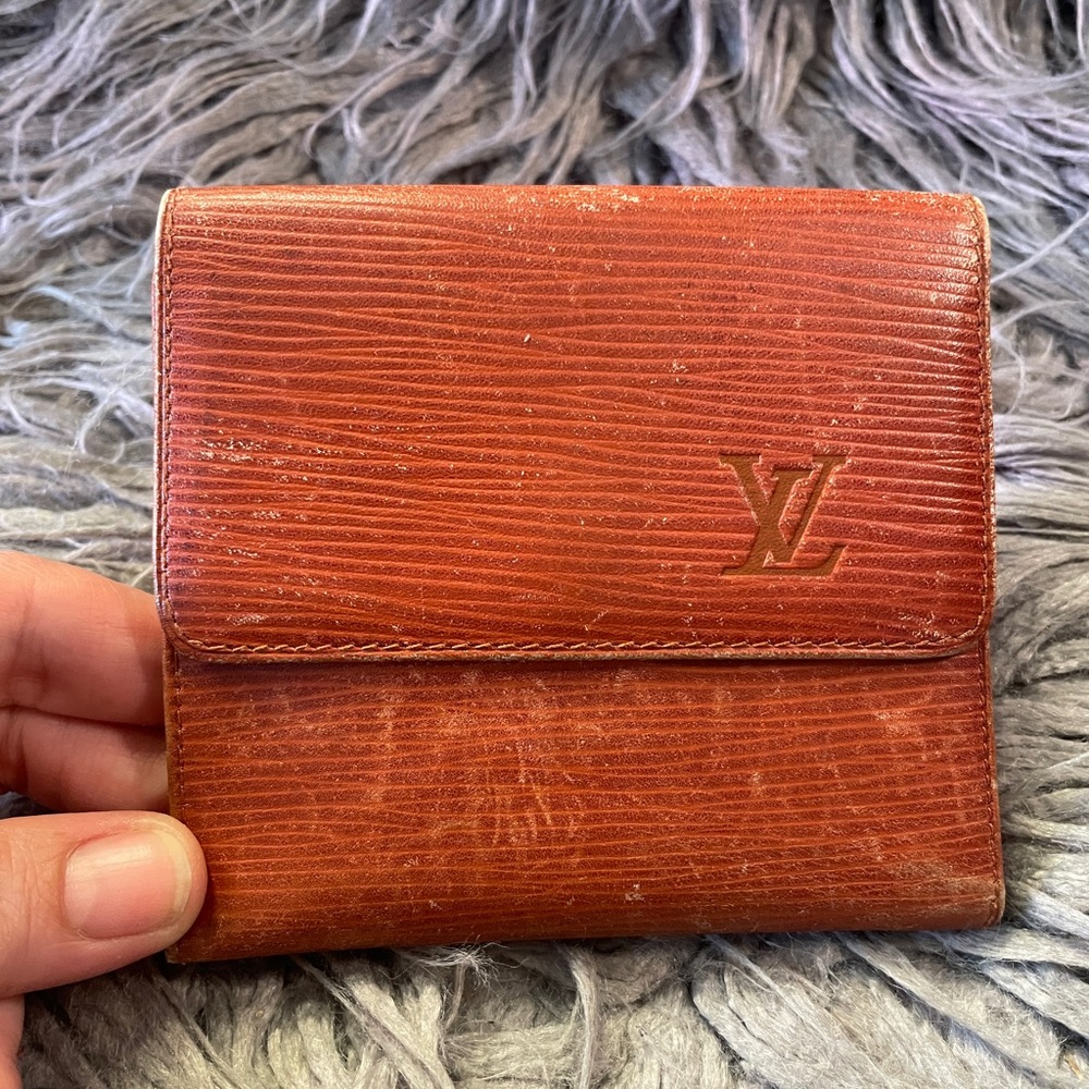 Louis Vuitton Epi Leather Compact Wallet - Rust Brown